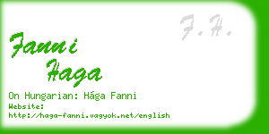 fanni haga business card